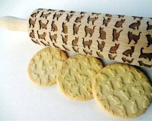 p 3 2 3 323 Cats Embossing Rolling Pin