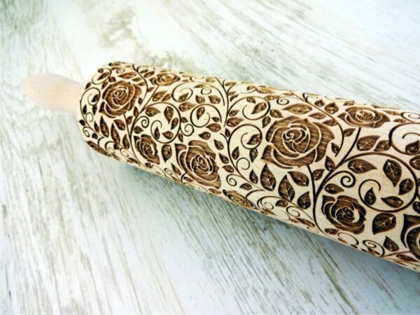 Damascus Roses Embossing Rolling Pin