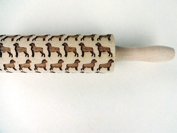 p 1 1 2 8 1128 ROTTWEILER embossing rolling pin