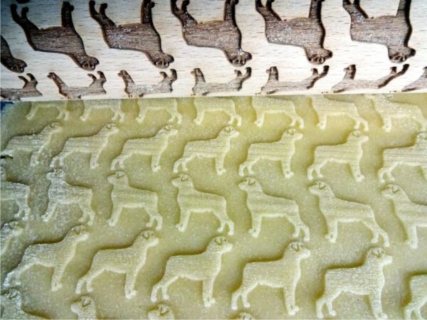 p 1 1 2 9 1129 ROTTWEILER embossing rolling pin