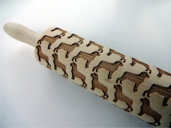 p 1 1 3 2 1132 ROTTWEILER embossing rolling pin