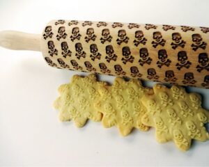 SKULL and CROSSBONES Embossing Rolling Pin