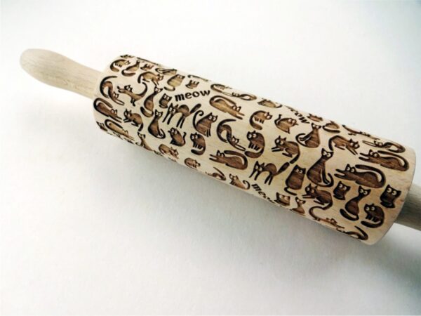 p 4 7 0 470 Meow Cats Embossing Rolling Pin scaled