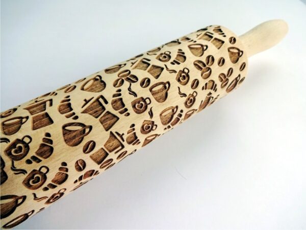 p 5 4 2 542 Coffee style Embossing Rolling Pin
