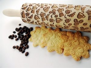 Coffee style Embossing Rolling Pin