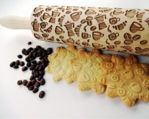 Coffee style Embossing Rolling Pin