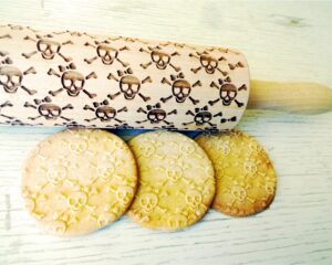 p 6 0 0 600 SKULL with ribbon style Embossing Rolling Pin scaled