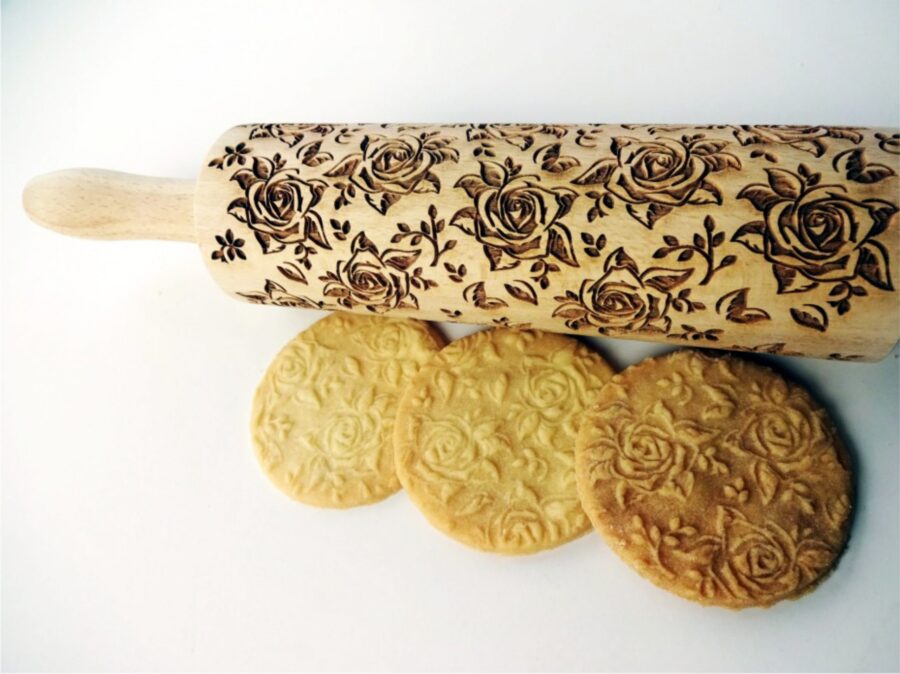 p 6 6 0 660 BLOSSOMS WALTZ embossing rolling pin scaled