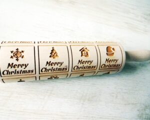 CHRISTMAS WINDOWS embossing rolling pin