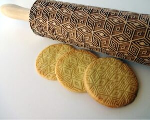 p 8 2 4 824 MAGIC 3D CUBE Embossing Rolling Pin