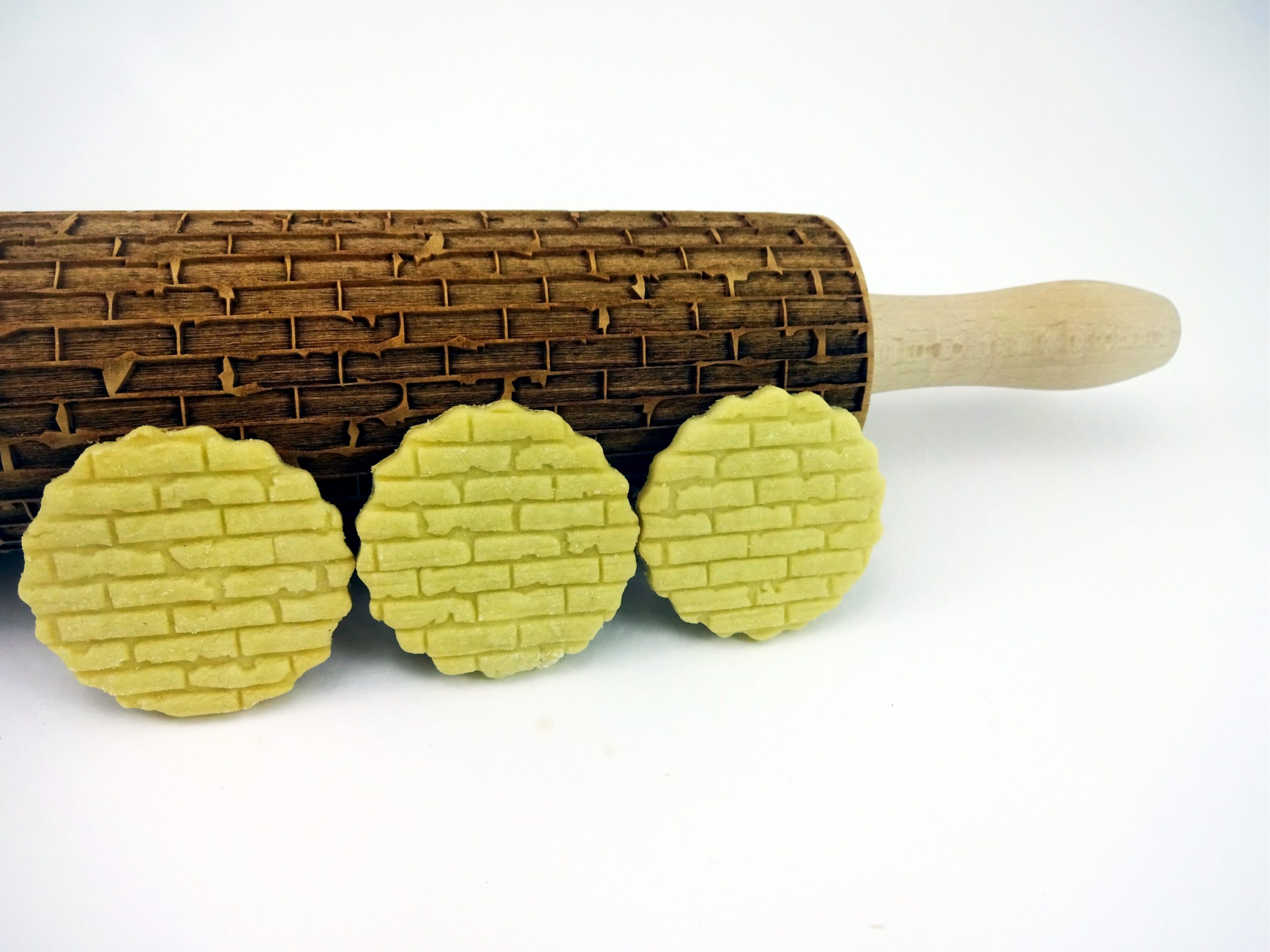 BRICK WALL Embossing Rolling Pin