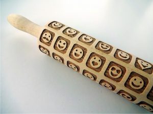 SMILES Embossing Rolling Pin