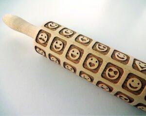 SMILES Embossing Rolling Pin