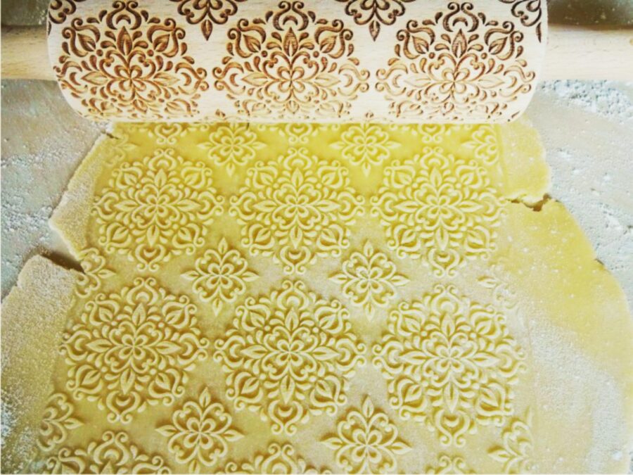 p 1 6 3 5 1635 KALEIDOSCOPE Embossing Rolling Pin scaled