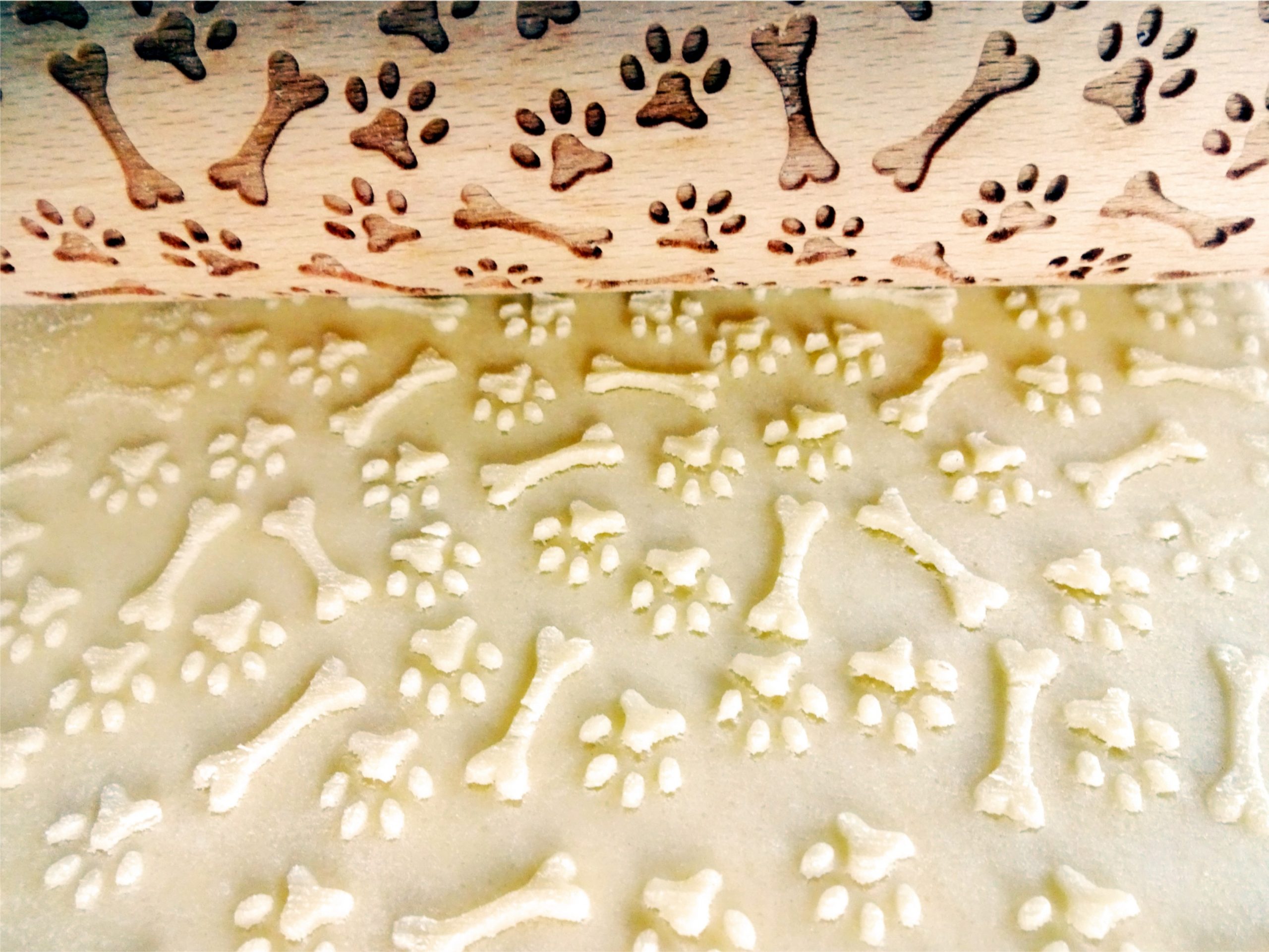 p 1 6 9 0 1690 PAW and BONES embossing rolling pin scaled