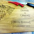 Game of Thrones with personalization cutting board