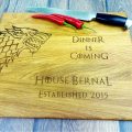 Game of Thrones with personalization cutting board