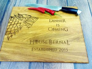 p 1 7 2 9 1729 Game of Thrones with personalization cutting board