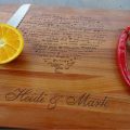 Personalized cutting board "I love you"