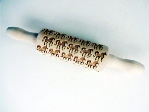 p 1 8 7 7 1877 HORSES kids rolling pin