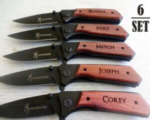 6 SET Personalized Pocket Knives