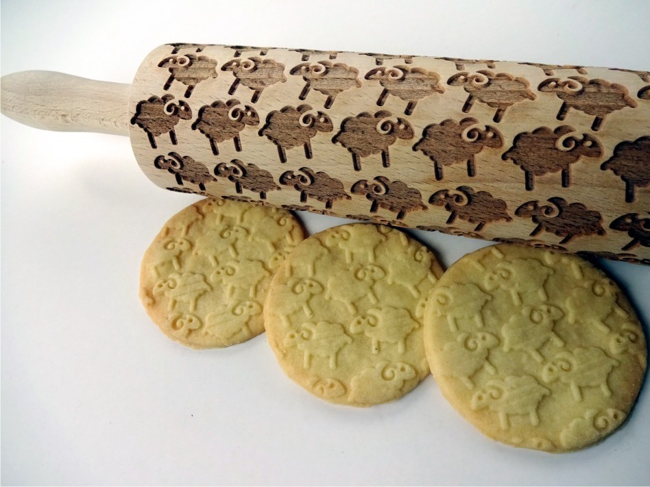 SHEEP Embossing Rolling Pin