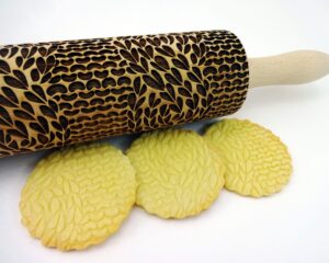 CABLE KNIT Embossing Rolling Pin
