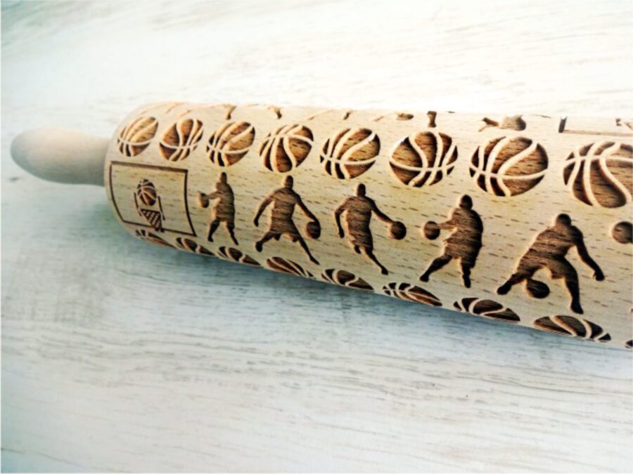 p 2 1 5 5 2155 BASKETBALL Embossing Rolling Pin scaled