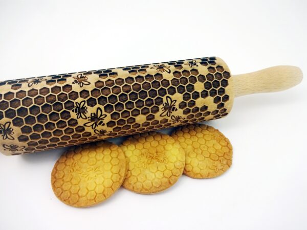 p 2 1 6 8 2168 HONEYCOMB Embossing Rolling Pin