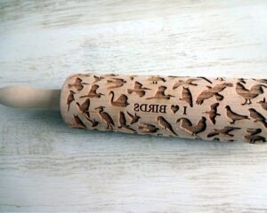 BIRDS Embossing Rolling Pin