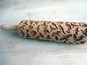 p 2 2 3 1 2231 BIRDS Embossing Rolling Pin