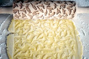 p 2 2 3 3 2233 BIRDS Embossing Rolling Pin