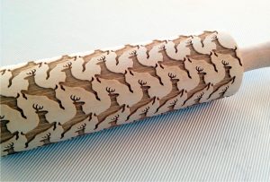 p 2 2 4 3 2243 ELKS Embossing Rolling Pin