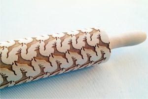 p 2 2 4 4 2244 ELKS Embossing Rolling Pin