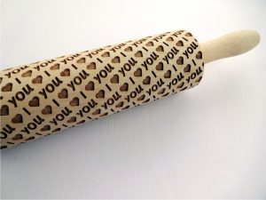 I LOVE YOU Embossing Rolling Pin