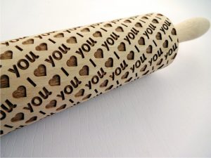 I LOVE YOU Embossing Rolling Pin