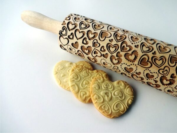 HEARTS Embossing Rolling Pin