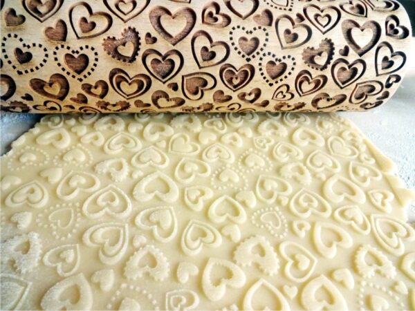 HEARTS Embossing Rolling Pin