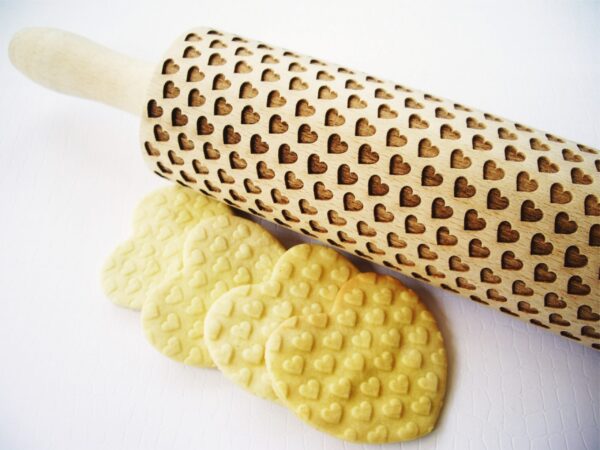 SMALL HEARTS Embossing Rolling Pin