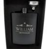 Midnight black matt hip flask - 7 oz. - Image 3