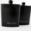 Midnight black matt hip flask - 7 oz. - Image 4