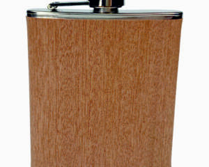 Dark wood hip flask - 7 oz.