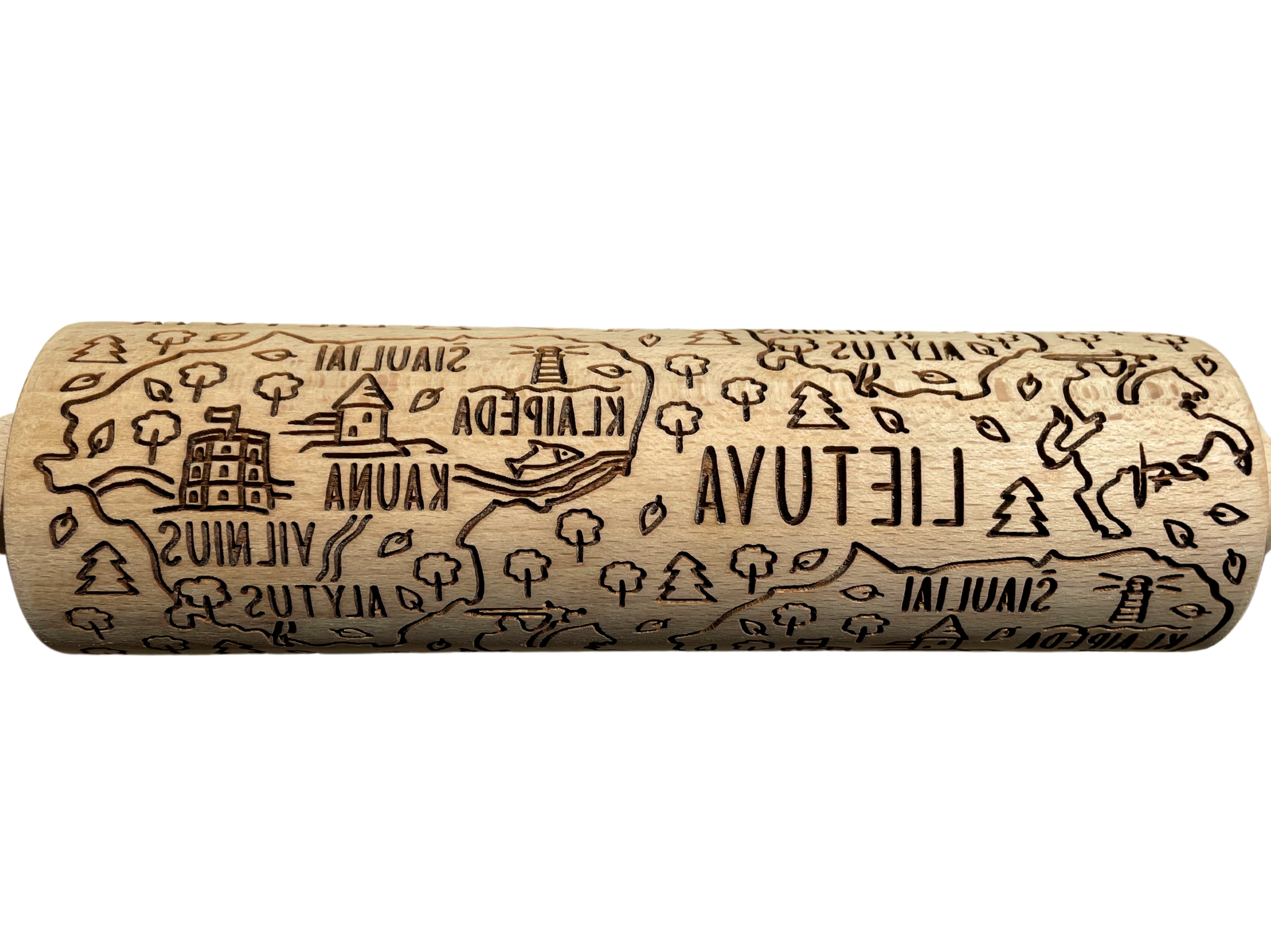 Embossed Rolling Pin LITHUANIA