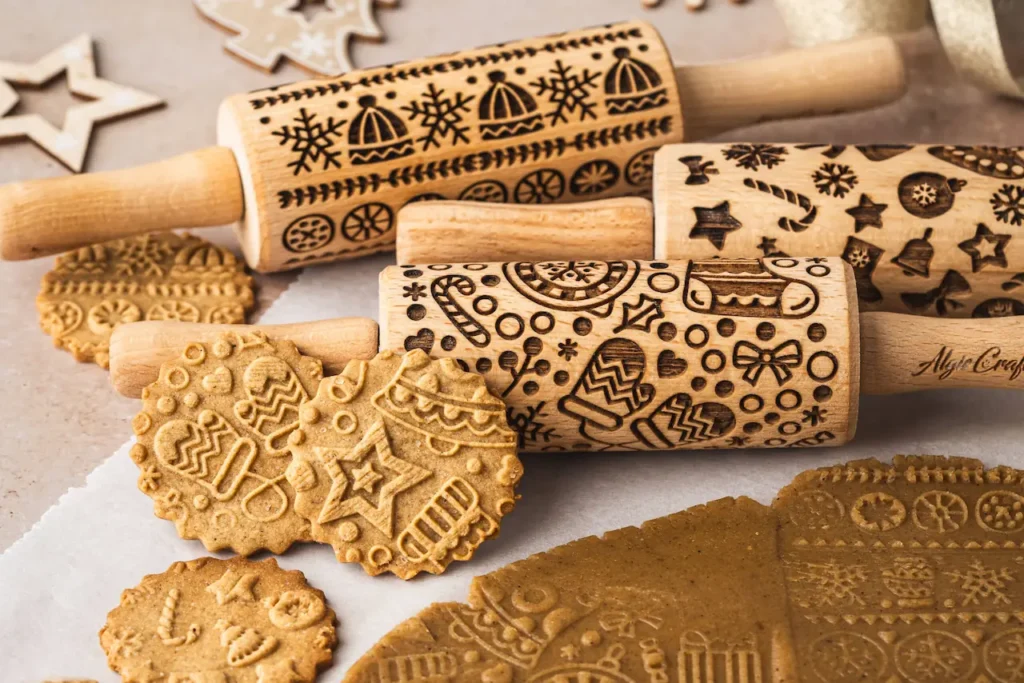 Embossed rolling pin algis crafts about