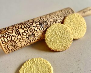 sunflower field rolling pin