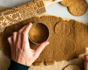 Christmas Prints rolling pin Algis Crafts