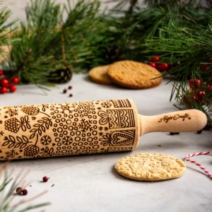 Christmas Prints rolling pin Algis Crafts