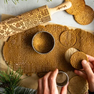 Christmas Prints rolling pin Algis Crafts