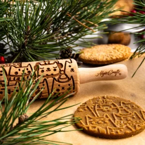 Embossed Rolling Pin Christmas Algis Crafts